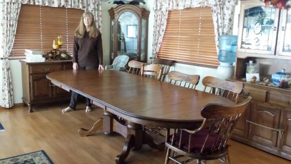 Double Pedestal Dining Table from Amish Furniture Factory