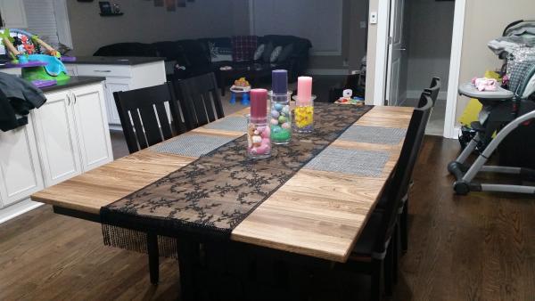 Aspen Dining Table and Jacoby Chairs in Two Tones from Amish Furniture Factory