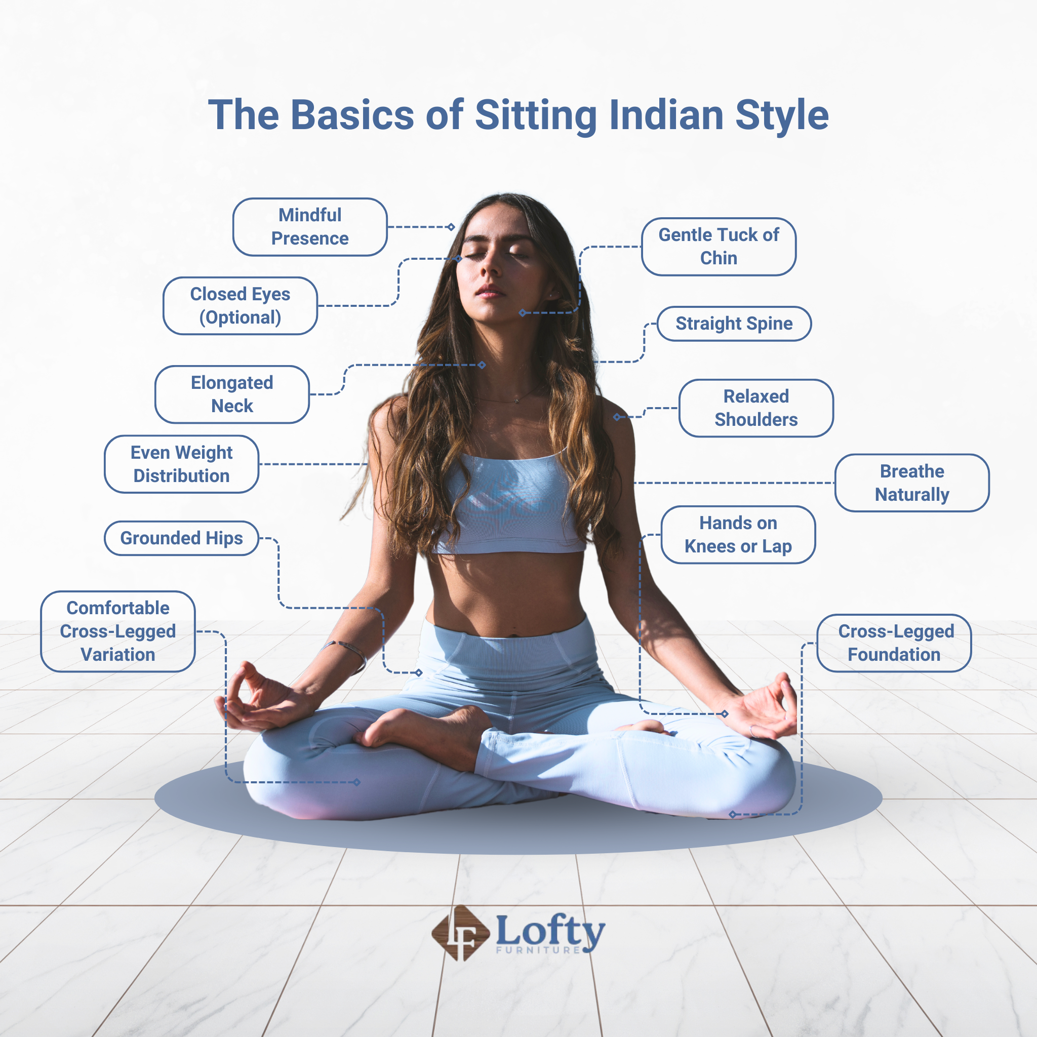 basic elements of sitting Indian style