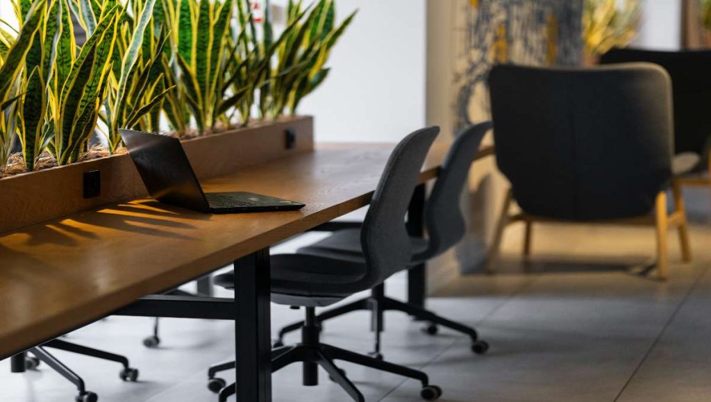 Ergonomic chairs and desk in the office