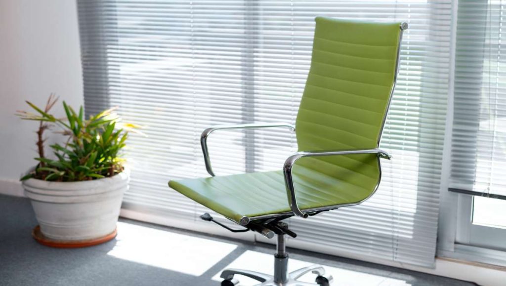 Green office chair