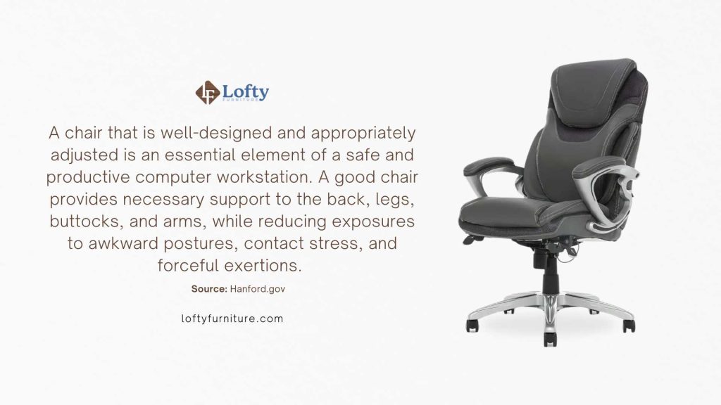 A chair that is well-designed infographic