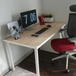 Office chair and desk in home office