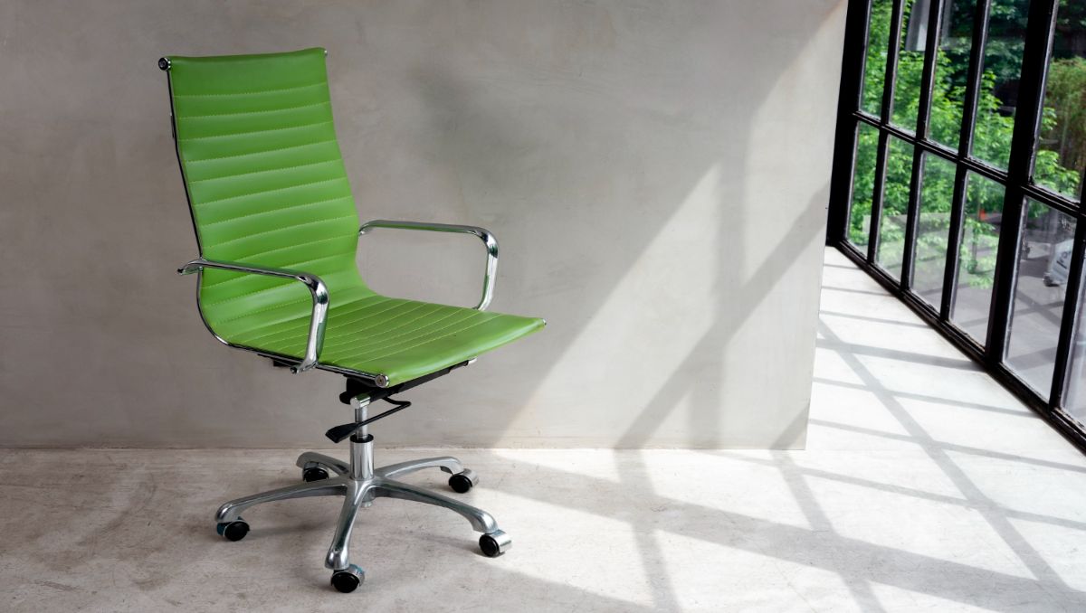 Green office chair