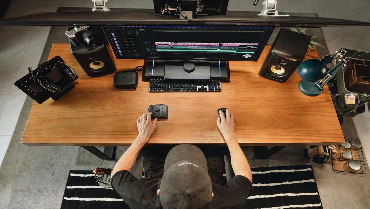 Guy working on a desk