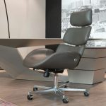 A gray office chair