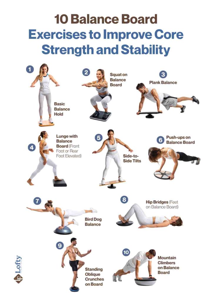 balance board exercises 10 Balance Board Exercises to Improve Core Strength and Stability