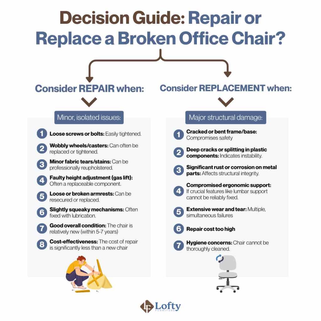 Decision Guide - Repair or Replace a Broken Office Chair