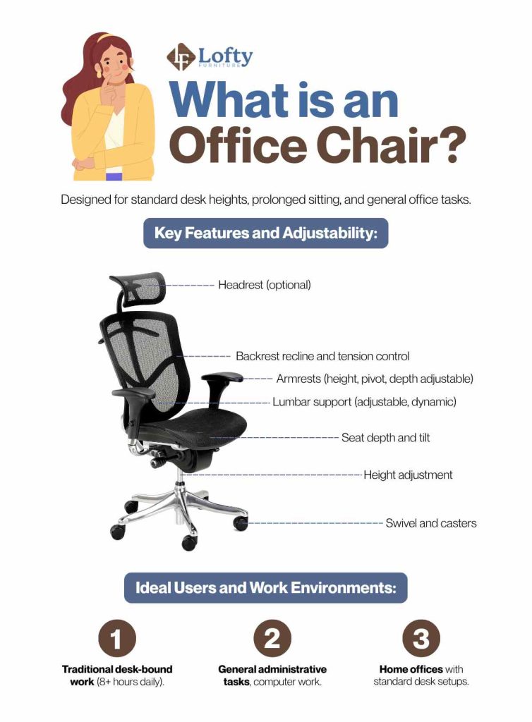 drafting chair vs office chair What is an office chair