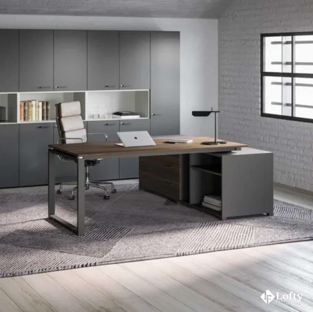 executive office table design Floating_Console Desk (for Smaller Executive Suites)