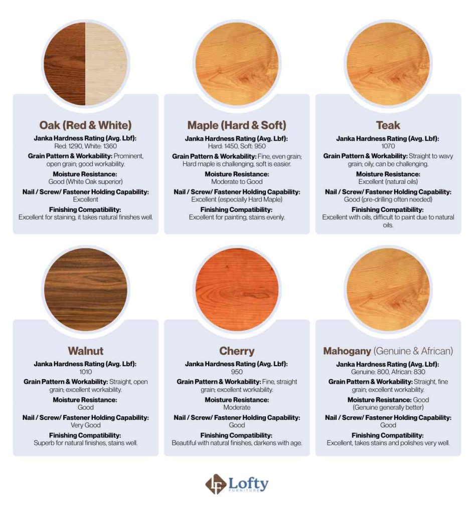 Most durable wood for furniture customization