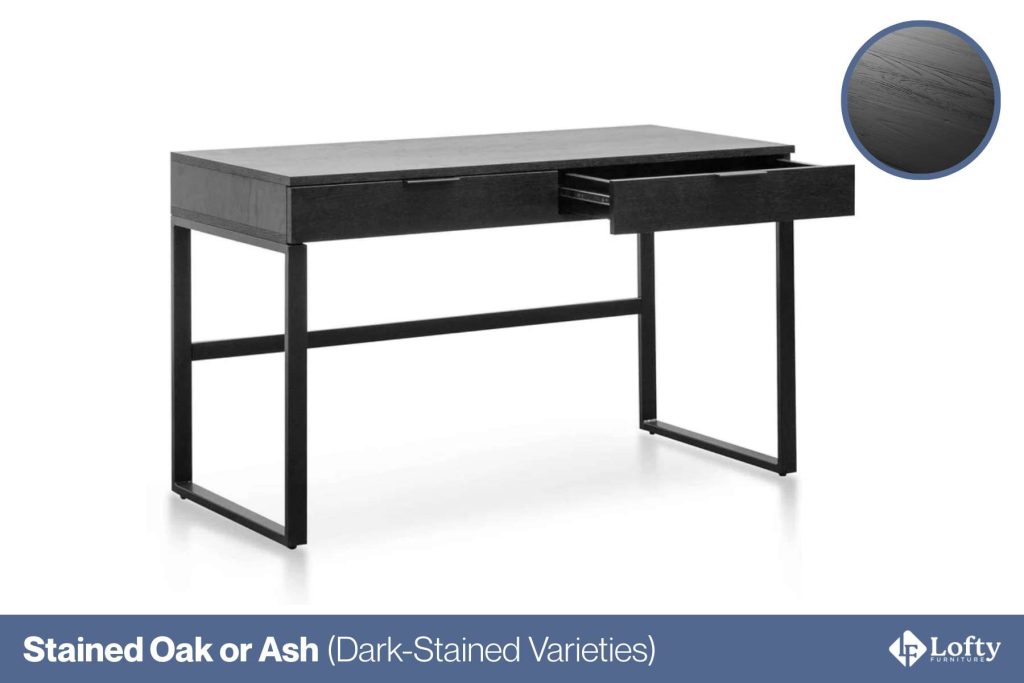dark wood types Stained Oak or Ash (Dark-Stained Varieties)