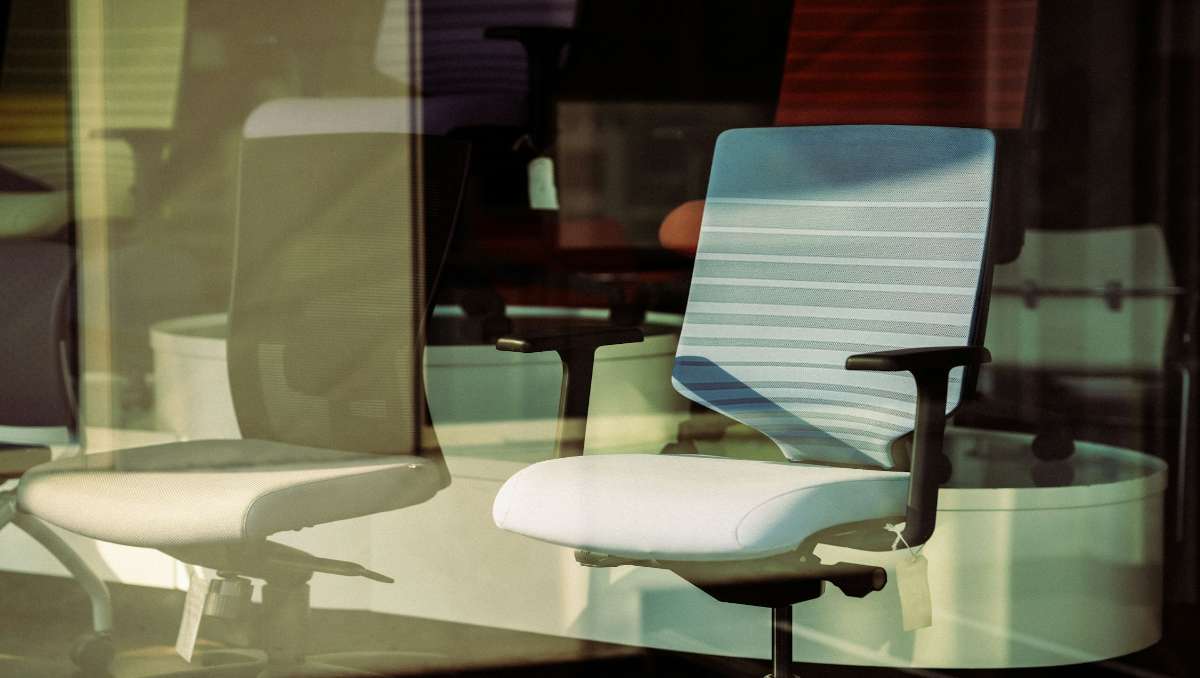 Gray office chair