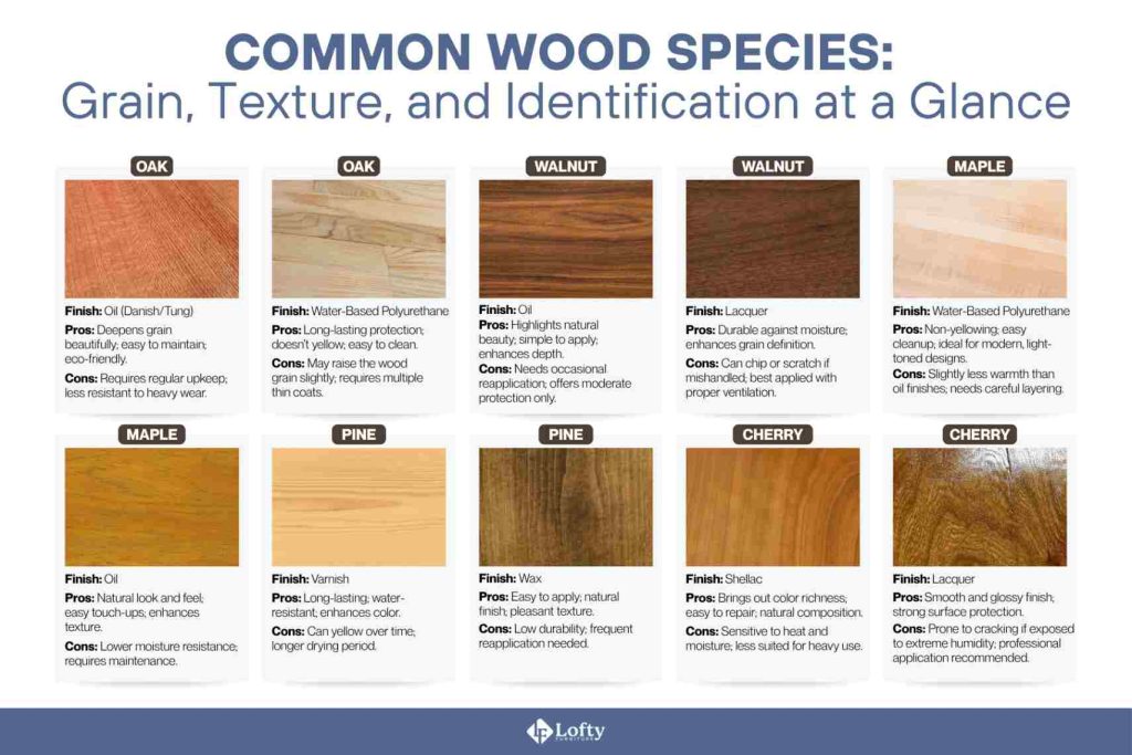 Common Wood Species Grain, Texture, and Identification at a Glance