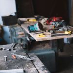 Amish woodworking tools in the workshop