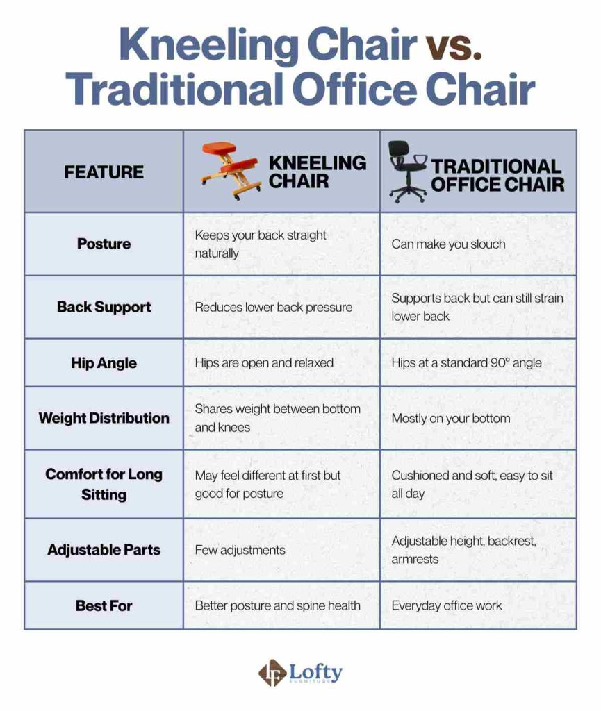 Kneeling Chair vs Traditional Office Chair