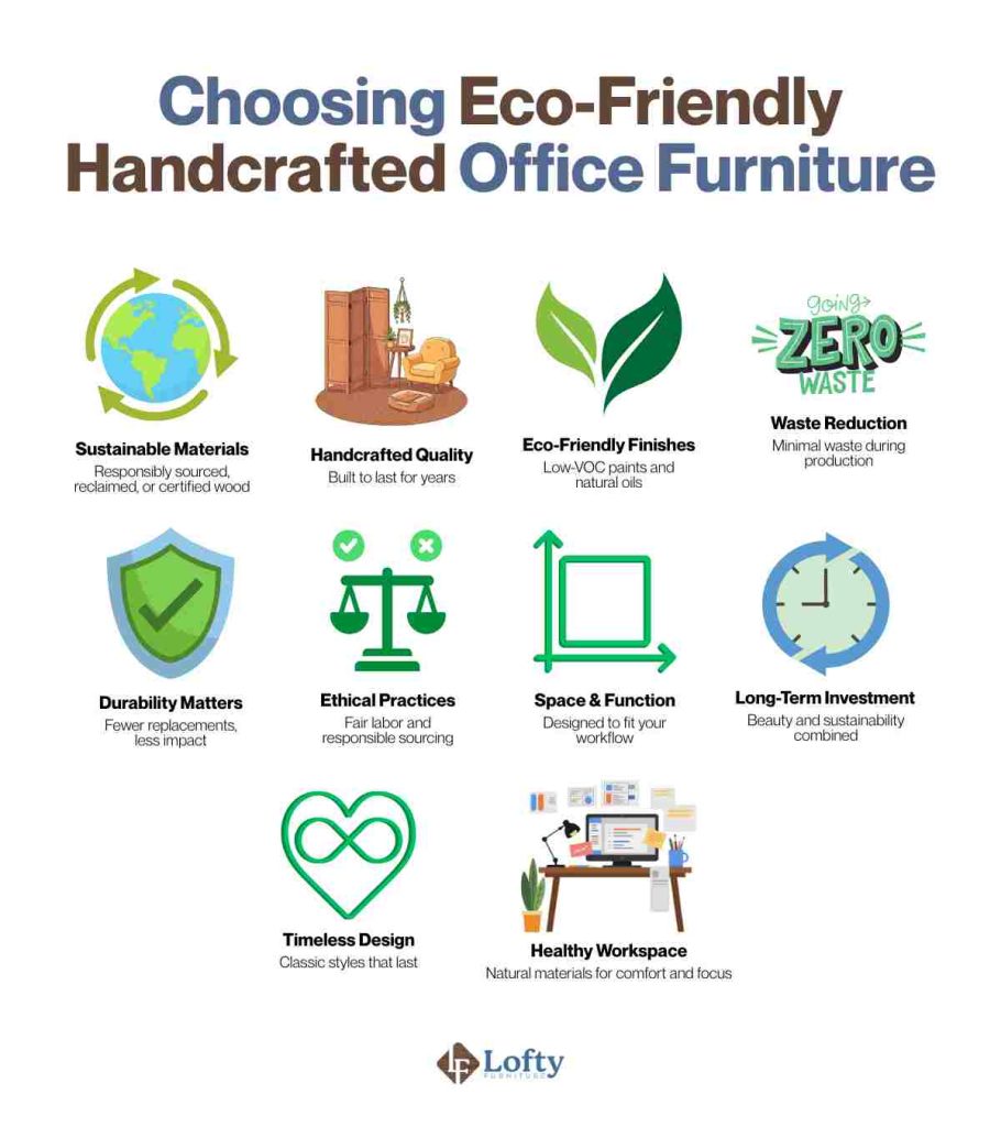 sustainable office furniture Choosing Eco-Friendly Handcrafted Office Furniture