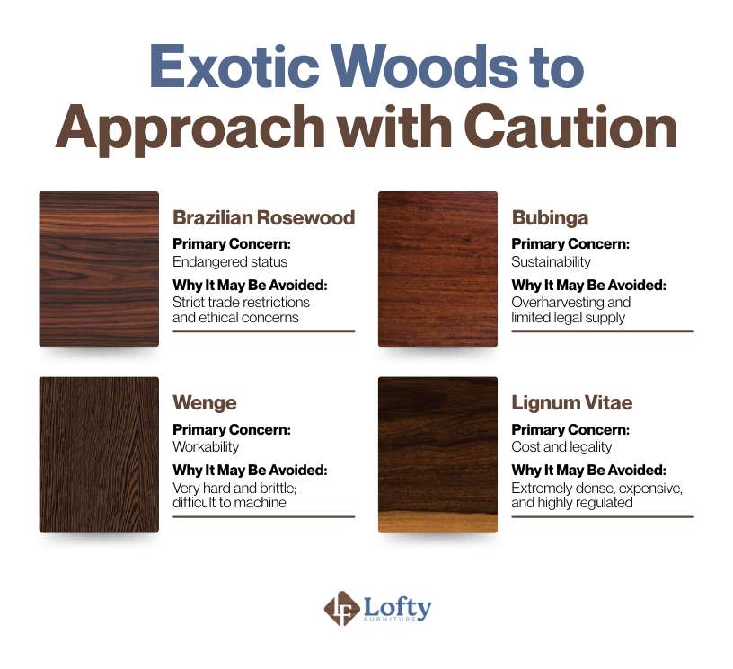 Exotic Woods to Approach with Caution