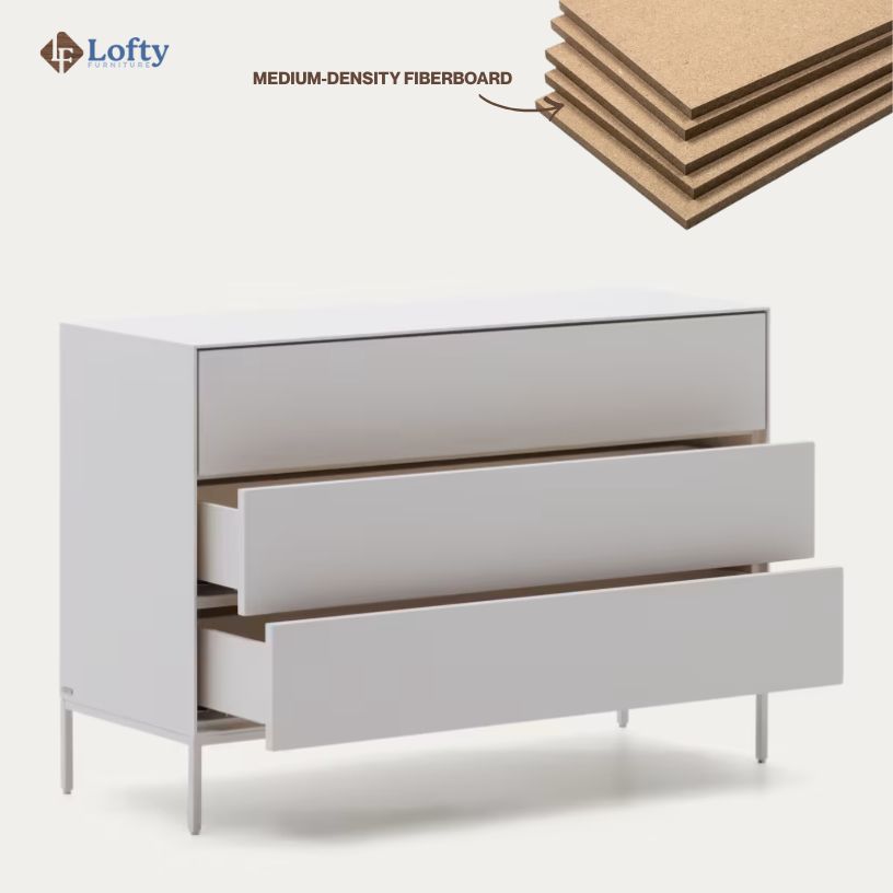 plywood vs mdf Image of MDF, with sample of MDF furniture