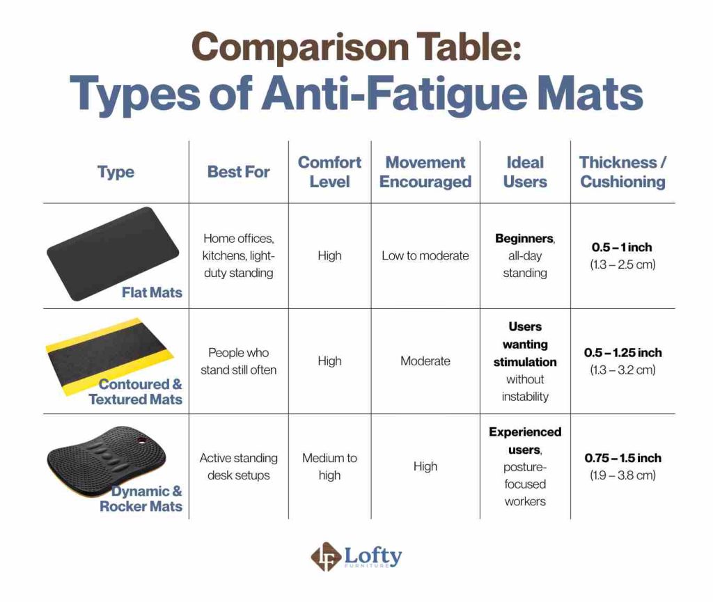 Comparison Table_ Types of Anti-Fatigue Mats