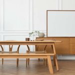 Wooden table and dresser