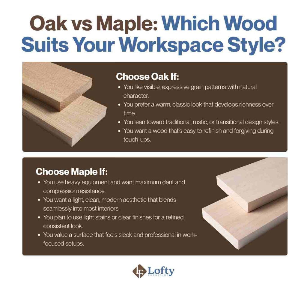 Oak vs Maple_ Which Wood Suits Your Workspace Style