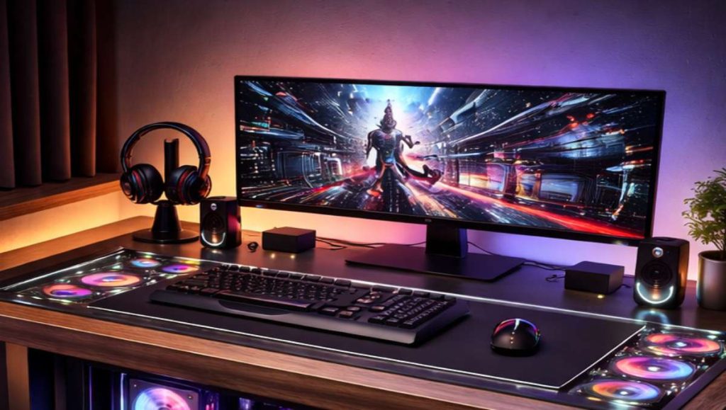 Computer case desk for gamers