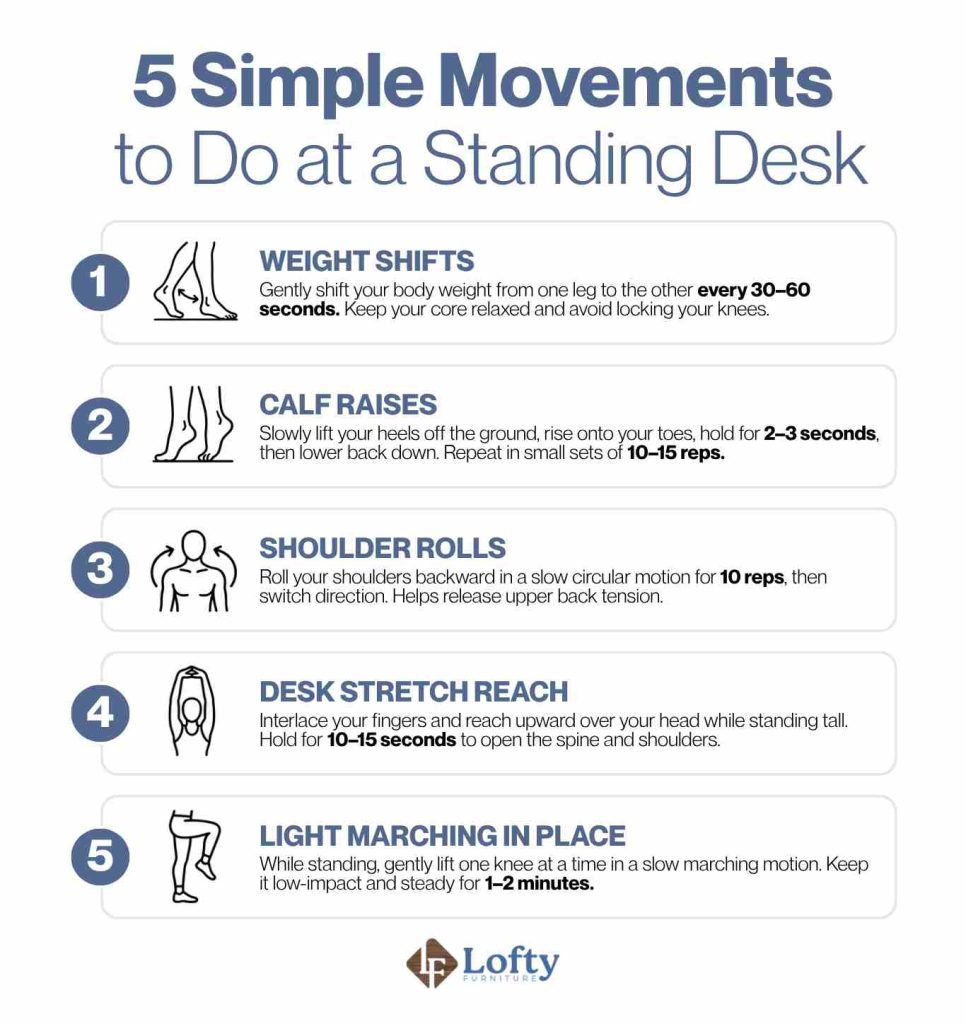 5 Simple Movements to Do at a Standing Desk
