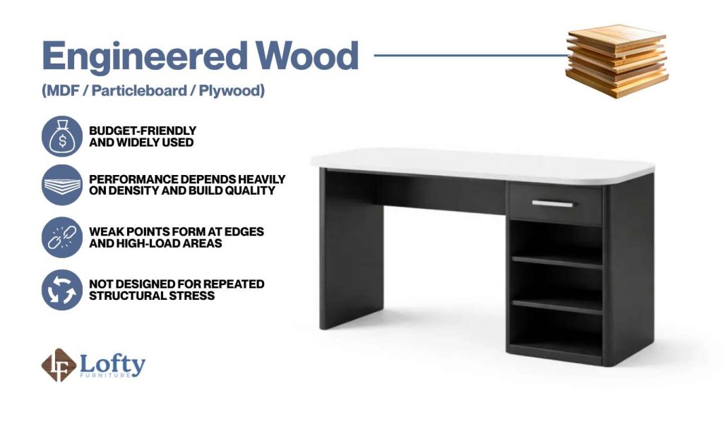 what are desks made of Engineered Wood_ Affordable but Limited