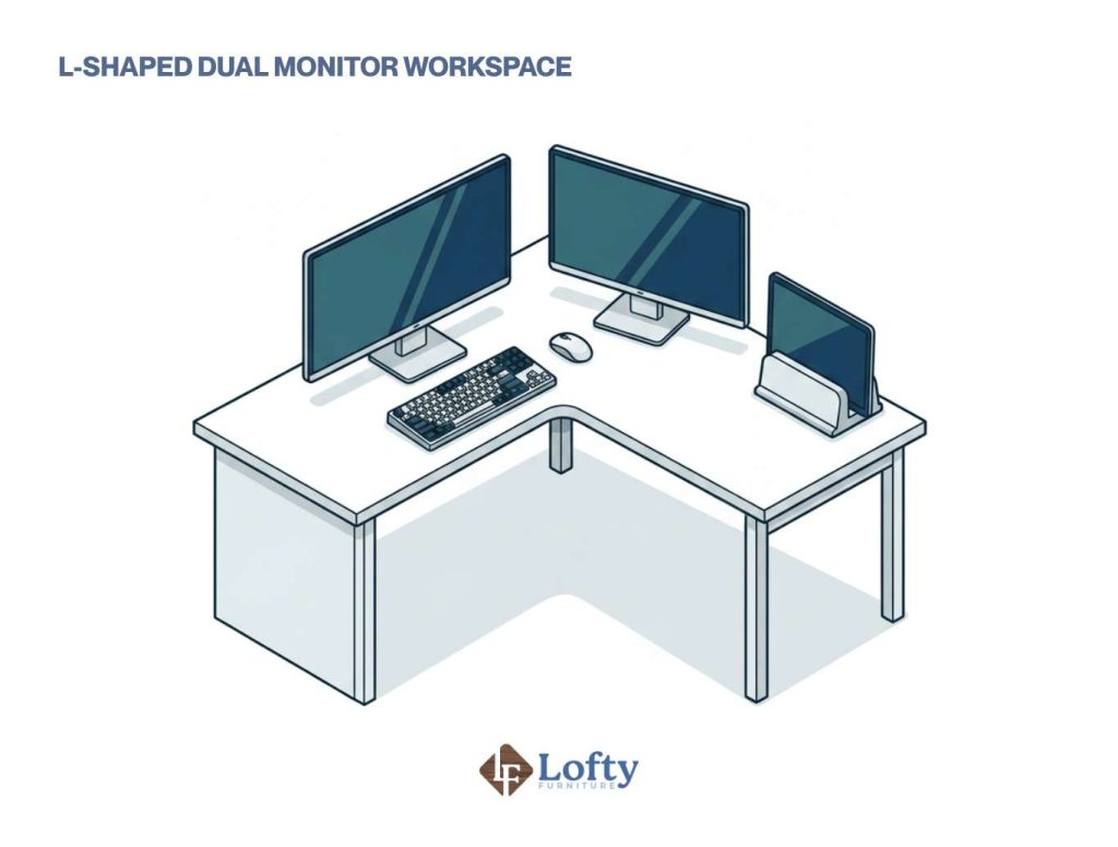 Create an L-Shaped Dual Monitor Workspace