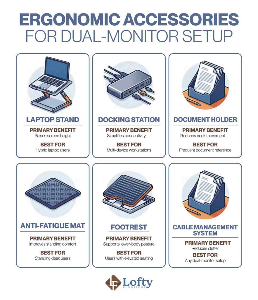 Ergonomic Accessories for Dual-Monitor Setup