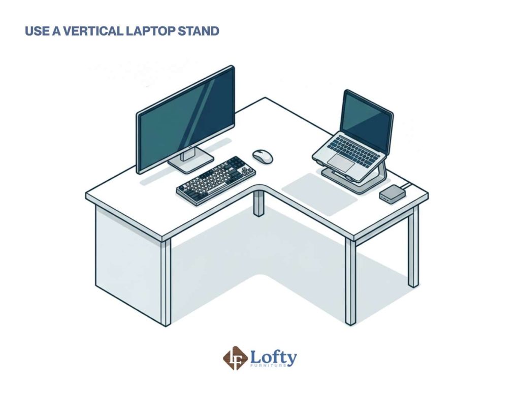 Use a Vertical Laptop Stand