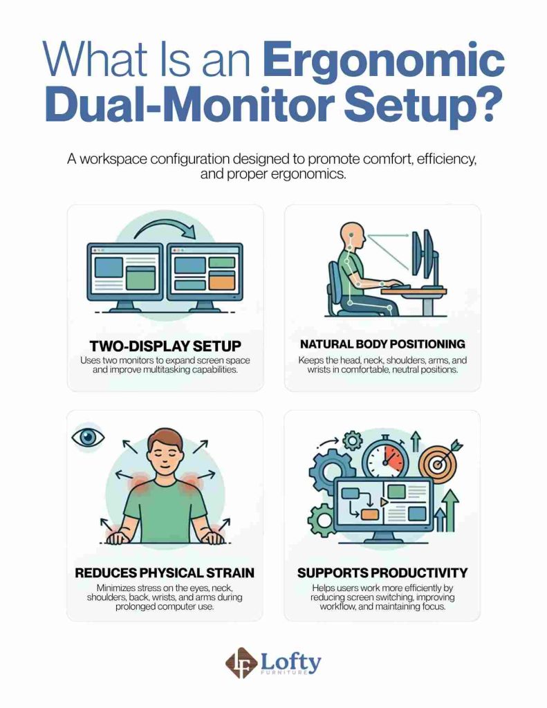 What Is an Ergonomic Dual-Monitor Setup
