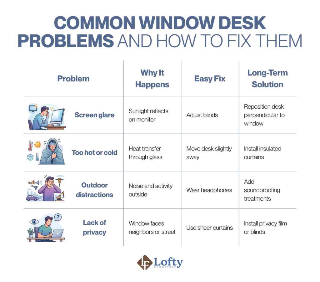 where to put desk in room with window Common Window Desk Problems and How to Fix Them