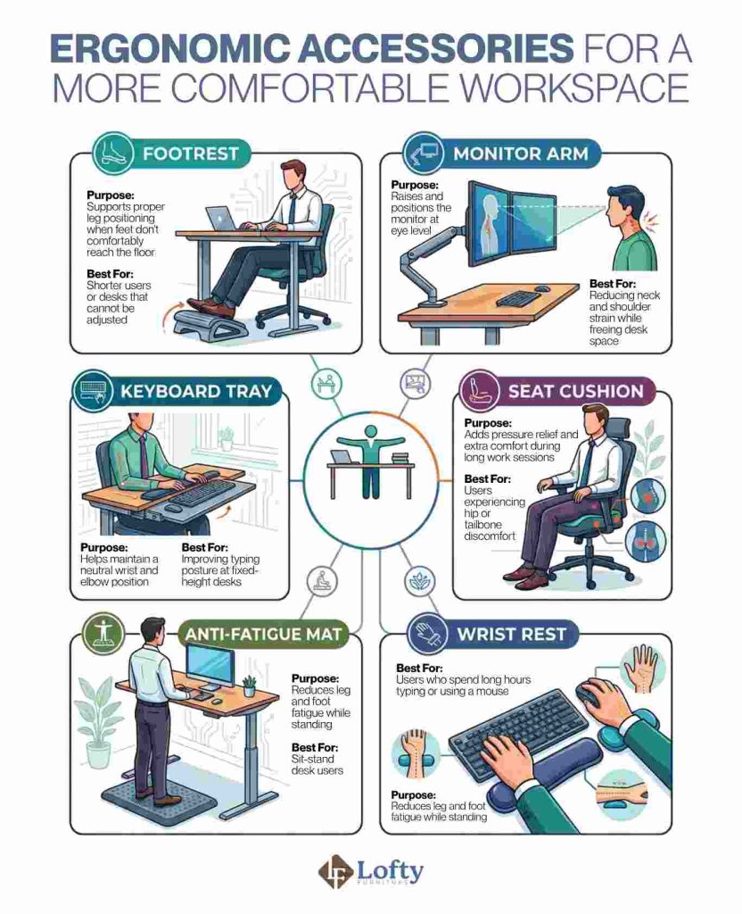ergonomic office chair iowa Ergonomic Accessories for a More Comfortable Workspace