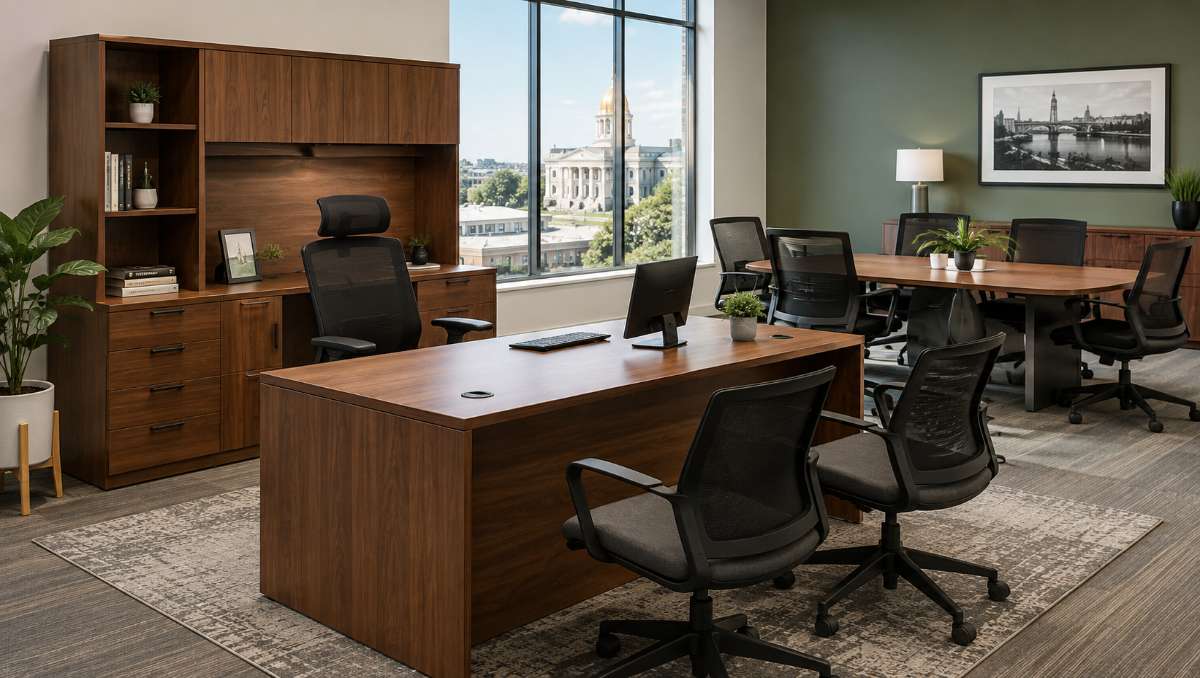 An office furniture store in Iowa