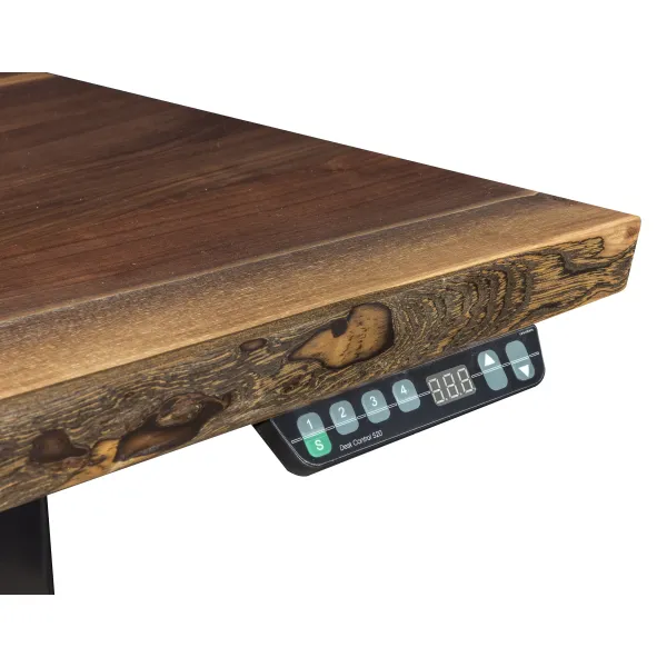 Amish Adona Adjustable Height Desk with Live Edge