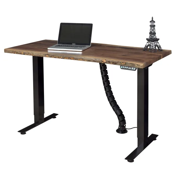 Amish Adona Adjustable Height Desk with Live Edge