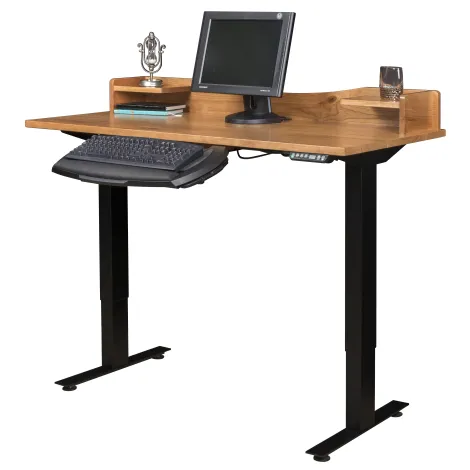 Amish Adona Adjustable Height Desk with Live Edge Amish Adona Adjustable Height Desk with Live Edge
