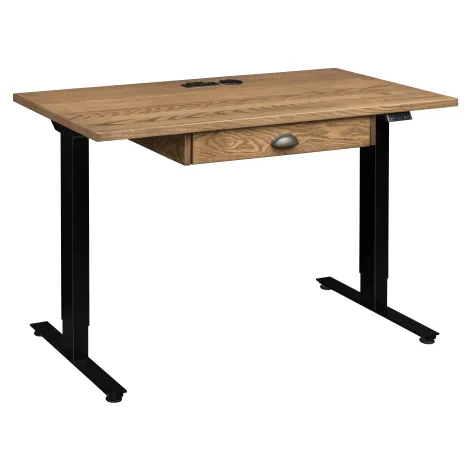 Amish Handmade Alexis Sit Stand Lift Desk  Amish Handmade Alexis Sit Stand Lift Desk