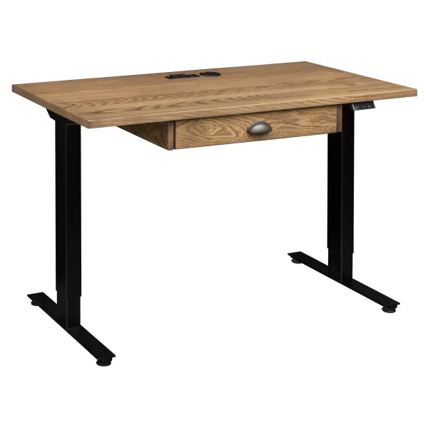 Amish Handmade Alexis Sit Stand Lift Desk 
