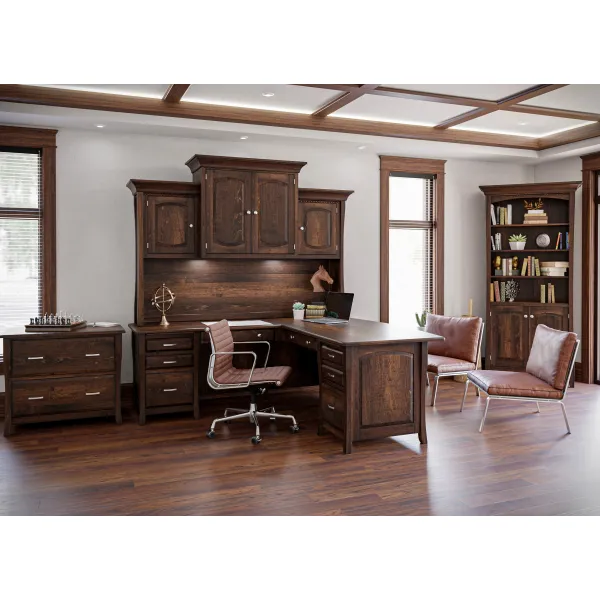 Amish Berkely Lift Hardwood Executive Sit Stand Desk