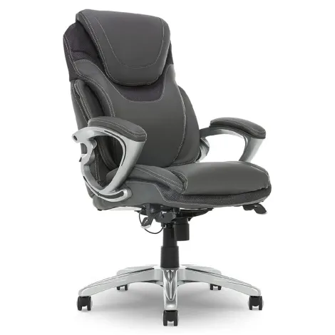 Bonded Leather Ergonomic Chair - Gray Bonded Leather Ergonomic Chair - Gray