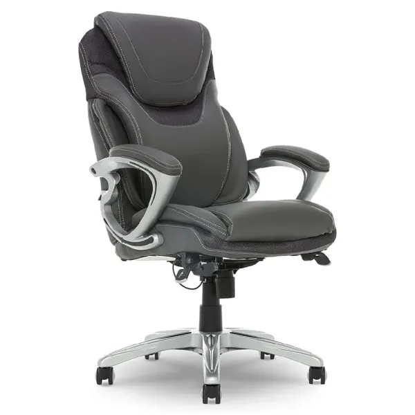 Bonded Leather Ergonomic Chair - Gray