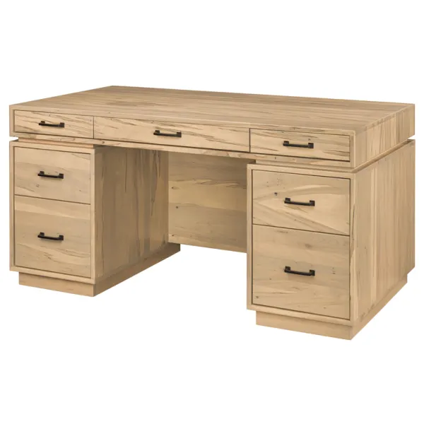 Bordeaux Amish Made Double Pedestal Adjustable Height Desk