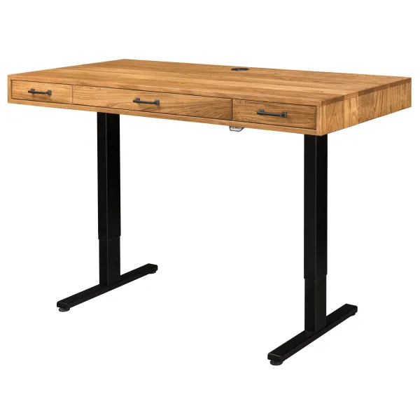 Amish Bordeaux Solid Wood Adjustable Lift Desk