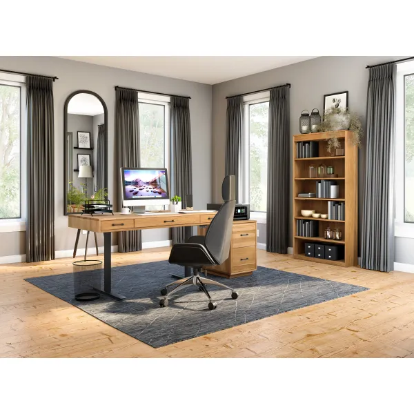 Amish Bordeaux Solid Wood Adjustable Lift Desk