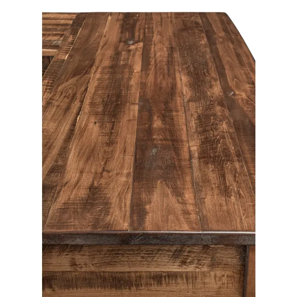 Amish El Paso Sit-Stand Adjustable Solid Wood L-Desk