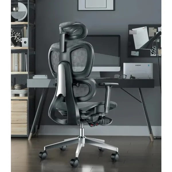 High Back Ergonomic Office Chair with Adjustable Lumbar Support and 3D Armrests
