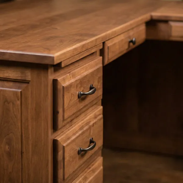 Amish Kingston L Corner Desk with Lift Amish Kingston L Corner Desk with Lift